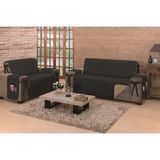 Protetor de Sofá Dupla Face Premium 2 e 3 lugares - Preto