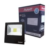 Refletor Led 10W Cob Avant Slim  Ip65 Branco Frio 6500K