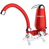 Torneira De Cozinha Com Filtro De Parede Bica Móvel Retrô Vermelho