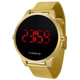 Relogio Lince Masculino Digital Mdg4586l Pxkx Aço Dourado