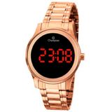 Relogio Champion Feminino Digital Led Dourado Ch48046Z