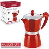 Cafeteira Italiana De Alumínio 380ml Vermelho Para 6 Xicaras