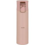 Just Life Garrafa Térmica 24x6x6cm 500ml Inox Rosa Parede Dupla