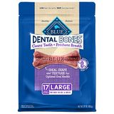Blue Buffalo Dental Bones Grandes Tratamentos Naturais De Cachorro De Mastigação Dental, (50 Lbs E Mais) 27-oz Bag Value Pack