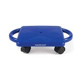 Hand2mind Blue Indoor Scooter Board Com Alças De Segurança Para Crianças De 6 A 12 Anos, Placa De Scooter De Chão Plástico Com Rolos, E