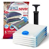 Grandes | De 5 Pacotes Spacesaver Premium Vacuum Storage Bags. Bomba Manual Para Viagem! Vedação Dupla E Válvula De Vedação Tripla! Sac