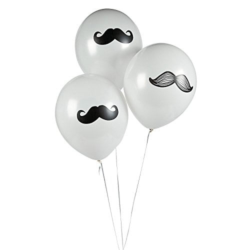 Fun Express Mustache Latex Balloons (12 Pack) Decorações De Festa De Aniversário