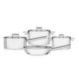 Jogo De Panelas Aço Inox Brava 4 Pcs Tramontina Fundo Triplo