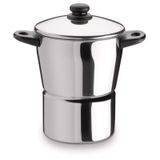 Cuscuzeira Panela Para Cuscuz Aço Inox 3 L Alça Baquelite