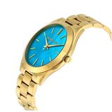 Relógio Feminino Michael Kors Mk3492 Slim Runway Azul 42mm