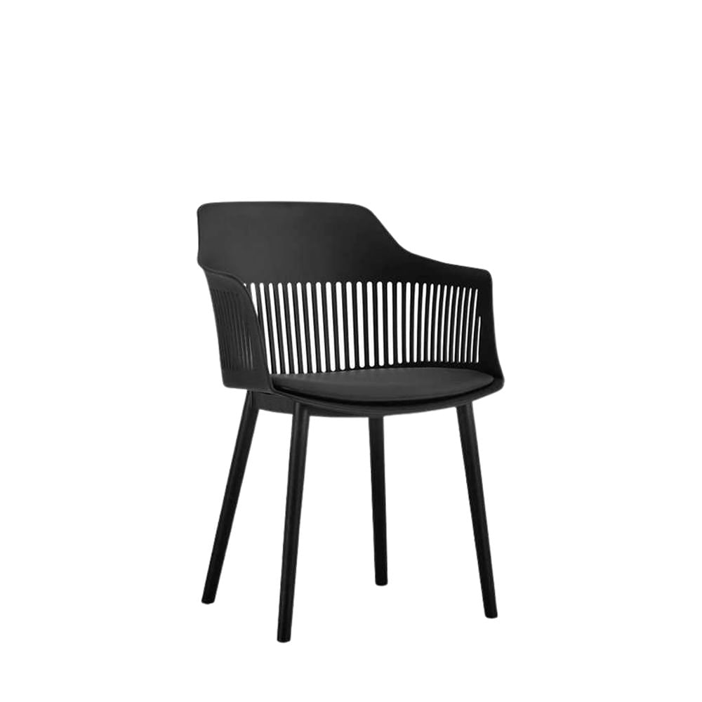 Cadeira Montreal Em Polipropileno Com Revestimento Em Couro Ecológico Fratini