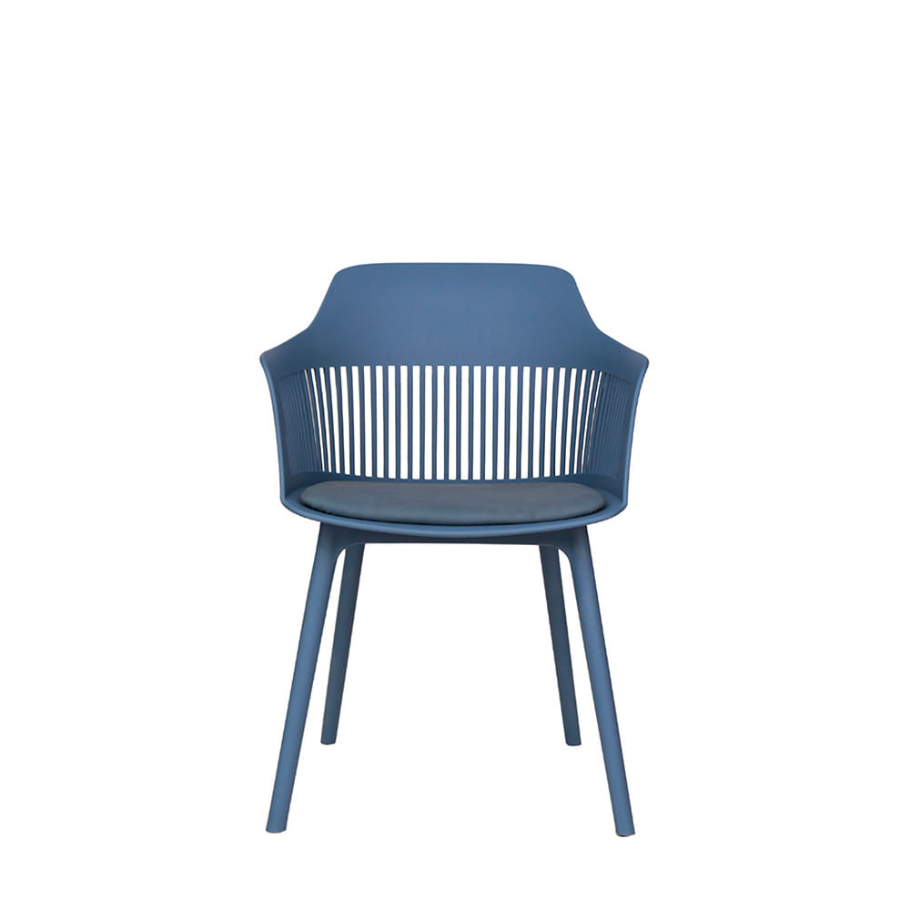 Cadeira Montreal Em Polipropileno Com Revestimento Em Couro Ecológico Fratini