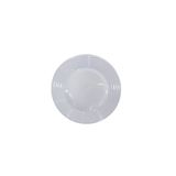Prato p/sobremesa de vidro temperado Harena branco 19cm