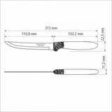 Faca para Churrasco Tramontina Ipanema com Lâmina em Aço Inox e Cabo de Polipropileno Cinza 5' Tramontina