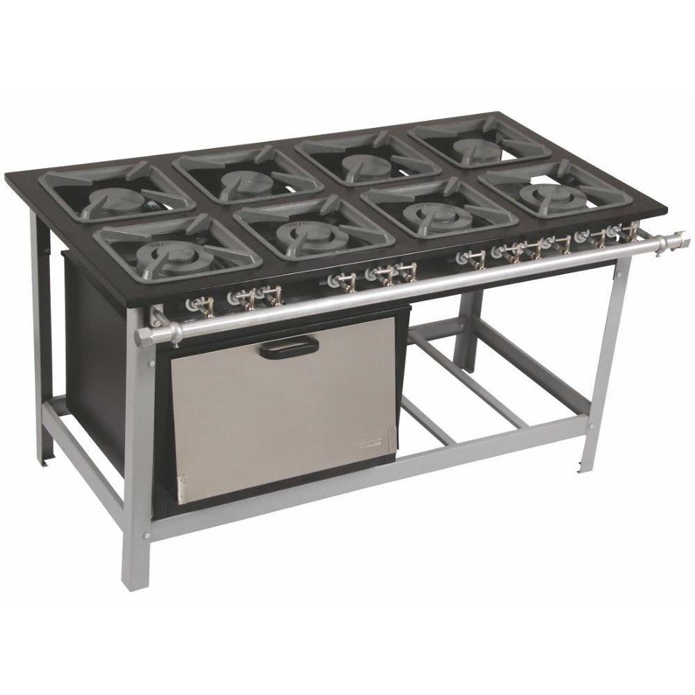 Fogão 8 Bocas Metalmaq S2000 - Baixa Pressão Inox - M20