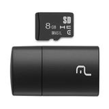 Cartão De Memória Micro Sd 8Gb + Adaptador Usb Pen Drive Nf