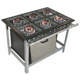 Fogao 6 Bocas Duplas 6bd M19 40x40 Pf. 65 Forno Metalmaq