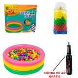 Piscina De Bolinha  + 100 Bolinhas Plásticas + Bomba