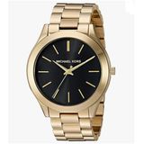 Relógio Feminino Michael Kors Slim Runway Mk3478 Dourado 42mm