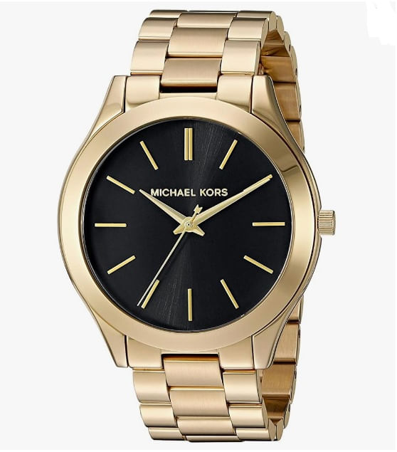 Relógio Feminino Michael Kors Slim Runway Mk3478 Dourado 42mm