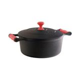 Caçarola de Ferro Alça Silicone Vermelho 7,6L 30cm Libaneza