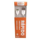 Cabo Usb Kaidi Apple iPhone 5 5s 6 6s 8 Plus X Xr Carregador