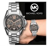 Relógio Feminino Michael Kors Mk6557 Bradshaw Cronógrafo 43 Mm