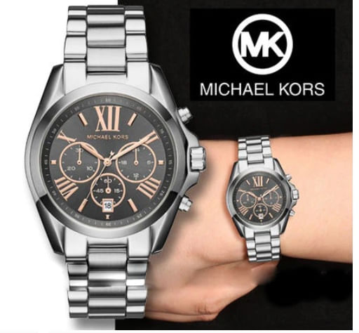 Relógio Feminino Michael Kors Mk6557 Bradshaw Cronógrafo 43 Mm