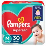 Fralda Pampers Supersec Tamanho M 30 Unidades