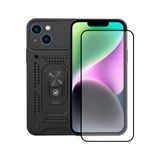 Kit Capa Dinamic Cam Protection E Pelicula Coverage 5d Pro Preta Para Iphone X / Xs - Gshield