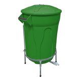 Lixeira Com Pedal De Aço E Armação 60 Litros