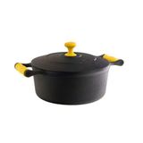 Caçarola de Ferro Alça Silicone Amarelo 9,8L 32cm Libaneza