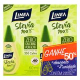 Adoçante Líquido Linea Stevia Com 2 Unidades 60ml Cada Ganhe 50% De Desconto Na 2ª Unidade