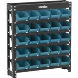 Estante metálica com gavetas modelo prático 25/3 cor azul Vonder Azul