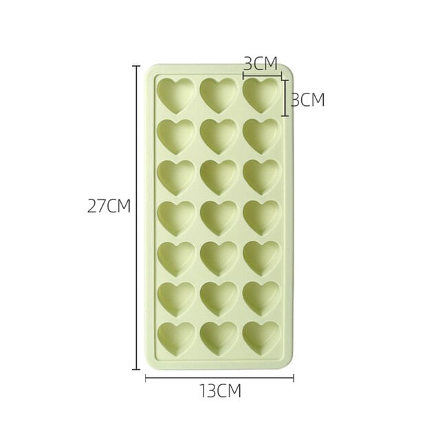 Coração De Cubo De Gelo De Silicone Em Forma De Cubo De Gelo Mold 21 Células Coração