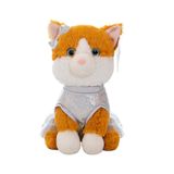 Amarelo Sentado Gato Vestido De Prata Anime Pelúcia Brinquedo Crianças Presente 20