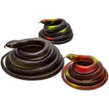 3 Pcs Cobras De Borracha Realistas 2 Tamanhos Cobras Falsas Para Piada, Adereço De Jardim Para Assustar Pássaros, Brincadeiras, Festa De Hal