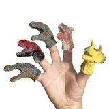 5 Peças Dinosaur Finger Puppet Toy Children&#39;s Parent-child