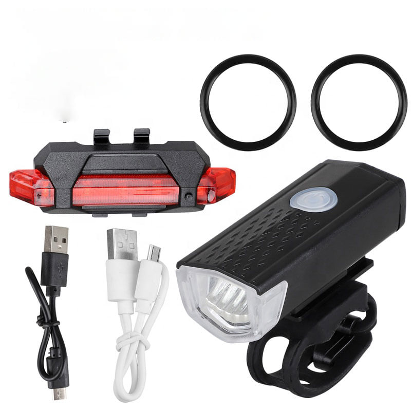 Bicicleta Bicicleta Luz Usb Led Conjunto Recarregável Para Ciclismo