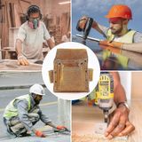 Premium Leather Tool Belt Heavy Duty Professional Bag Com 2