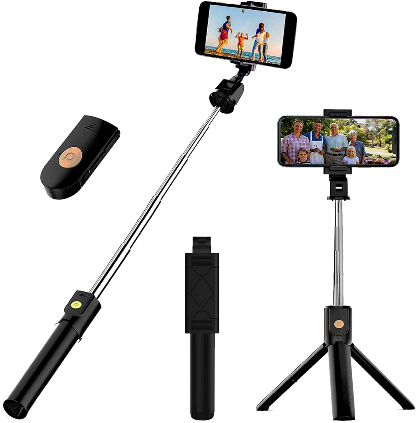 Tripé Selfie Stick, Bastão De Selfie Extensível Com Controle Remoto Sem Fio Destacável E Bastão De Selfie Do Tripé Para Iphone 11/12/13 Pro