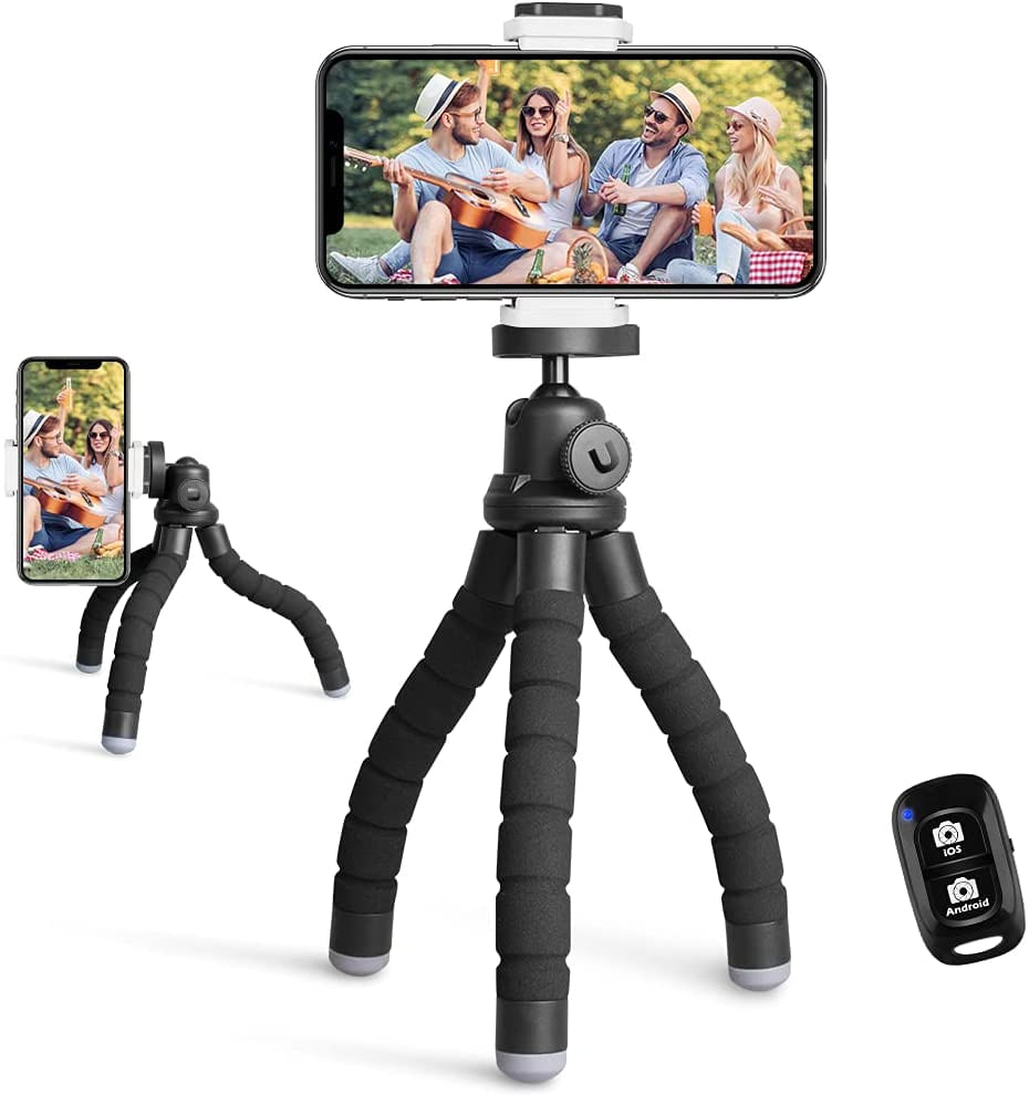 Tripé Telefônico, Tripé Portátil E Flexível Com Controle Remoto E Clipe Sem Fio, Tripé De Celular Stand Para Gravação De Vídeo (preto)