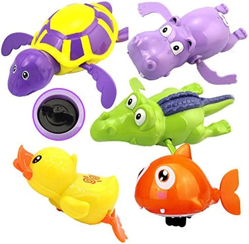 Pacote Com 5 Brinquedos De Banho Flutuante Para Piscina, Banheira De Natação Para Meninos, Meninas, Crianças, Peixes, Tartaruga, Hipocampo,