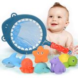 Conjunto De Brinquedos De Banho Para Bebês, 6 Animais De Brinquedos Diferentes E 1 Rede De Pesca De Tubarão, História De Brinquedos Para A H