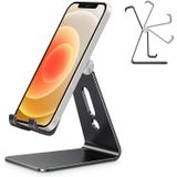 Suporte De Celular Ajustável, Omoton C2 Alumínio Desktop Phone Holder Dock Compatível Com Iphone 11 Pro Max Xs Xr 8 Plus 7 6, Samsung Galaxy