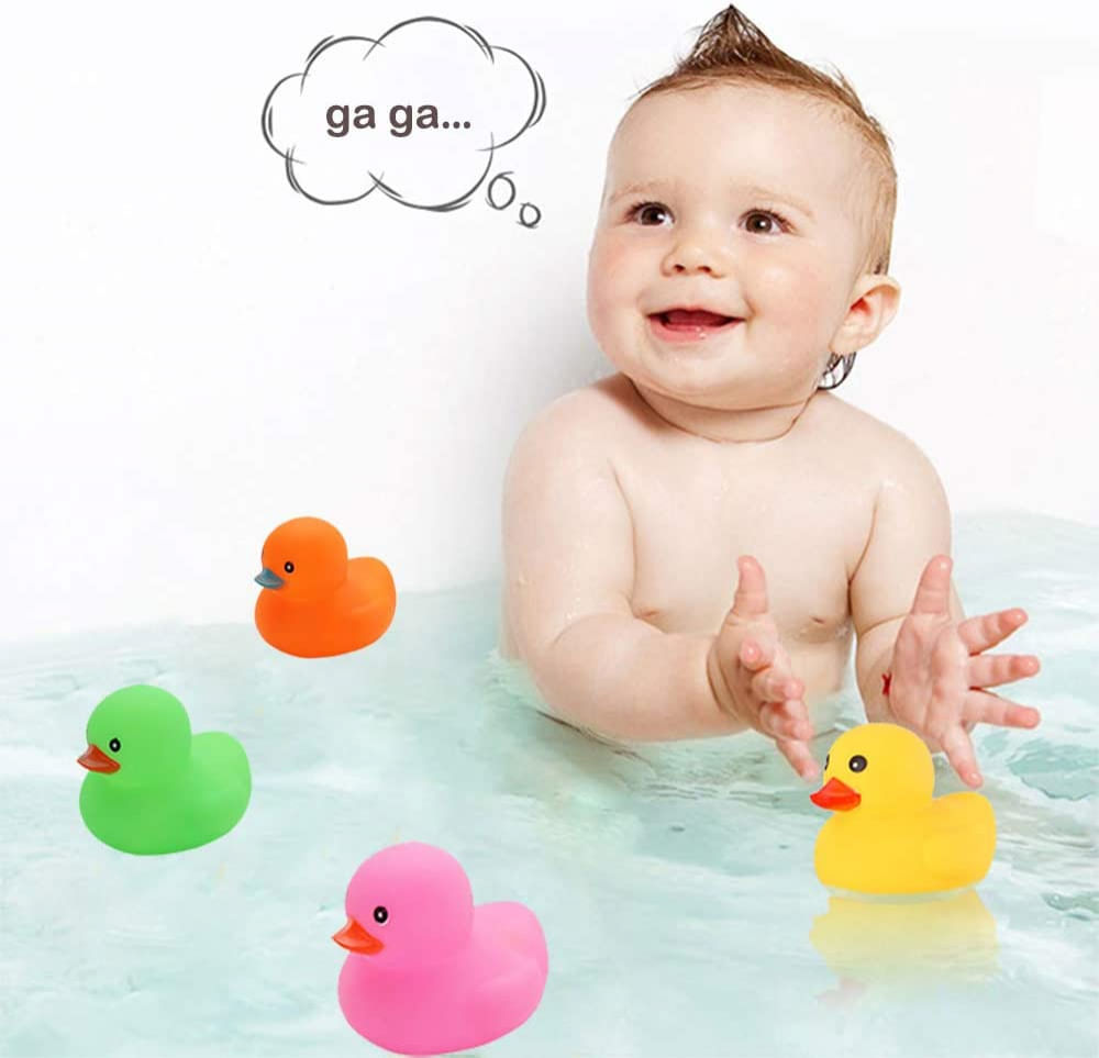 Brinquedos De Pato De Banho De Pato De Borracha 12 Peças Multicoloridas Mini Duck Squeak And Float Ducks Para Meninos E Meninas Com Mais De