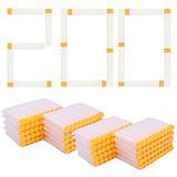 Borola 200pcs Hollow Out Soft Foam Refill Waffle Dardos Compatíveis Para Blasters Da Série Nerf Elite (branco, Brilho No Escuro)