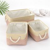 Cesta De Roupa De Linho 3pcs, Seleção De Material Saudável,