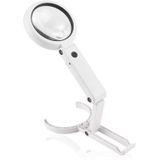 5 X 11 X Lupa Portátil Com 8 Luzes Led, Lupa De Mesa De Lupa De Leitura Com Suporte Dobrável, Para Leitura, Solda De Inspeção, Artesanato, R