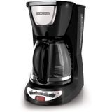 Cafeteira Programável Black &amp;amp Decker Dcm100b 12 Xícaras Com Carafe De Vidro, Preto